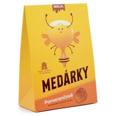 Beelol Medové bonbóny s pomerančem 70 g