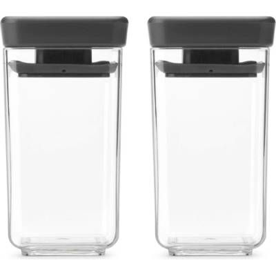 Brabantia Tasty+ sada úložných nádob průhledná-černá 101137
