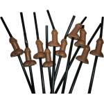  Пенис сламки в кафяв цвят, 10 броя - Natural Penis Straws (D-236710)