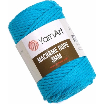 YARNART Macrame Rope 3 mm 3 mm 63 m 763 Blue юта (Macrame Rope 3 mm 763)