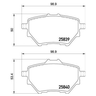 BREMBO Sada brzdových platničiek kotúčovej brzdy P61122