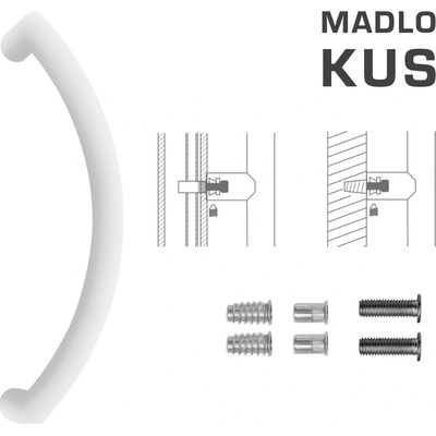 FT - MADLO kód K39 Ø 32 mm SP ks Rozteč madla: 350 mm, Dĺžka: 382 mm, Rozmer profilu madla: Ø 32 mm
