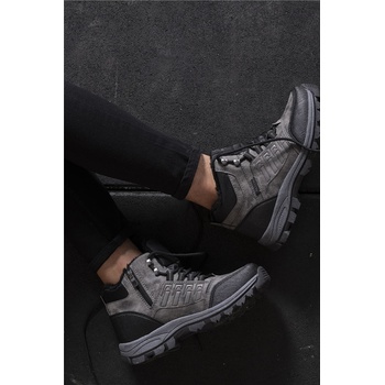 Riccon Унисекс боти с каракул 0012x6 - Сиви #326068 (326068_Антрацита)