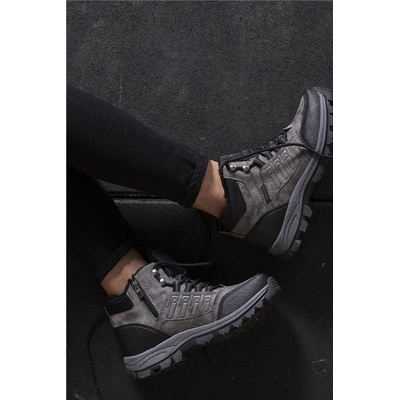 Riccon Унисекс боти с каракул 0012x6 - Сиви #326068 (326068_Антрацита)