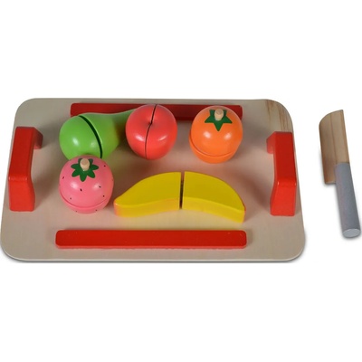 Moni Toys Дървена играчка Moni - Дъска за рязане с плодове (107902)