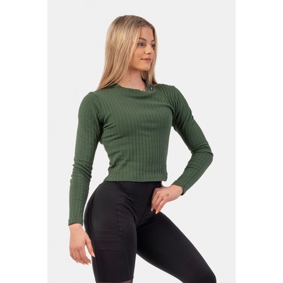 Nebbia Organic Cotton Ribbed Long Sleeve Top