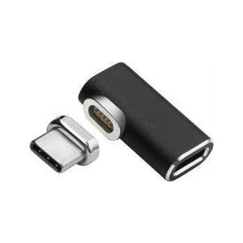 MicroConnect Magnetic USB-C Adapter 90° USB-C to USB-C Male-Female right-angled adapter extends the USB-C cable, even where there is little room