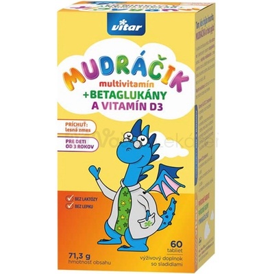 Vitar Mudráčik Multivitamín s rakytníkom 60 tabliet