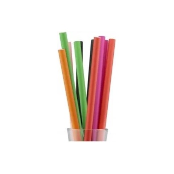 Horecano - Хартиени сламки Bubble Tea, ф1, 2x26см, 50бр, микс цветове, BARWARE-(HC-210420) (01931156)