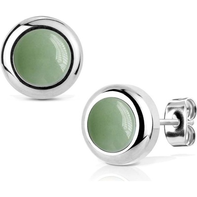 Nubis ocelové náušnice Aventurín NB012-06