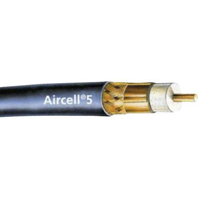 SSB Electronic AIRCELL 5, 6055 koaxiálny kábel, Vonkajší Ø: 5 mm, 50 Ω, 85 dB, čierna, metrový tovar