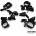 LateToBed BDSM Line Nylon Bed Bondage Restraints System without Hook Black