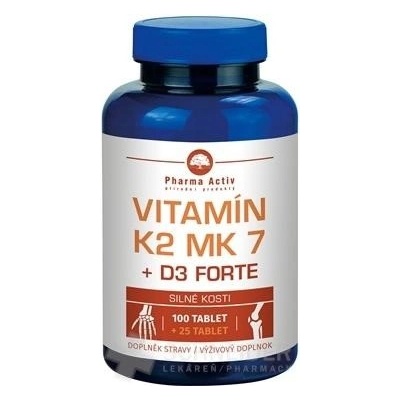 Pharma Activ Vitamín K2 MK 7 + D3 FORTE inov.2020 100+25 tabliet