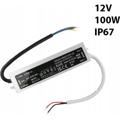 Modulární napájecí zdroj ledrgb 100 W 12 V IP67, vodotěsný