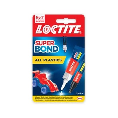HENKEL Гел за лепене на хапчета, 2 g + 4 ml, HENKEL "Loctite Super Bond Plastik" 2733065 (2733065/2954981)