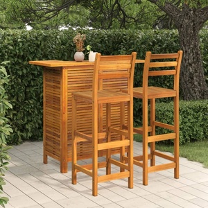 vidaXL Градински бар комплект от 3 части, акация масив (3115998)