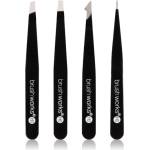 Brushworks The Complete комплект пинсети за вежди Black 4 бр