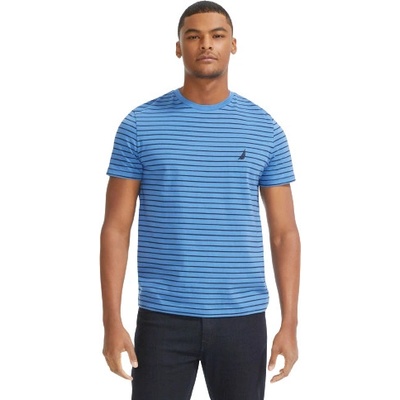 Nautica pánské tričko STRIPED cotton TEE modré