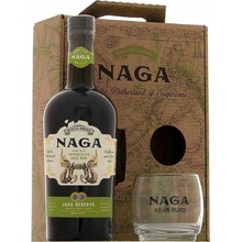Naga Rum Java Reserve 40% 0,7 l (dárkové balení 1 sklenice)