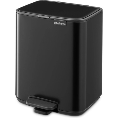 Матово черно стоманено кошче за боклук с педал 7 l Bo - Brabantia (237867)