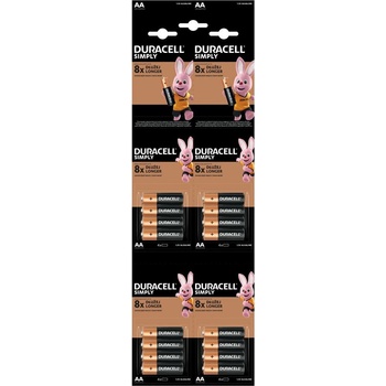 Image 1 of Duracell Батерии алкални Duracell LR6(DLAALR6), AA, 1.5 V, 16(4x4) бр. в опаковка (DLAALR6)