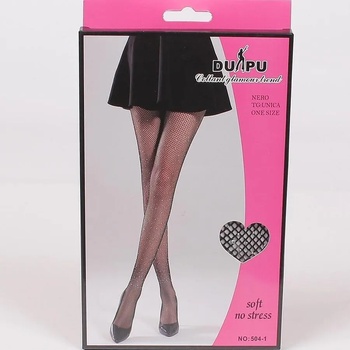 Image 1 of Черен чорапогащник от дребна мрежа с камъчета