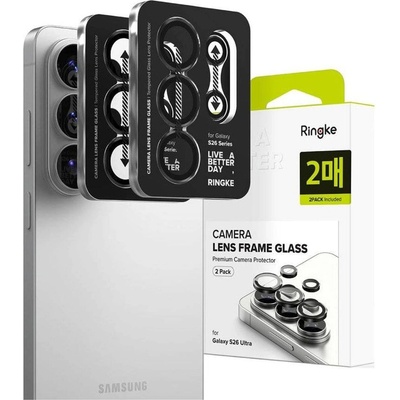 Ringke Протектор за Камера за Samsung S26 Ultra, Ringke Cam Lens Frame Glass 2бр. , Черен (8800328814943)
