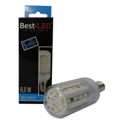 Best-LED LED žárovka E14, 6W 45W studená bílá 90BLC06CWE14