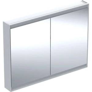 Geberit ONE - Огледален шкаф с LED осветление, 120x90x15 см, 2 врати, алуминий 505.815. 00.1 (505.815.00.1)