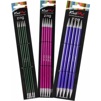 KnitPro ponožkové jehlice Zing 20cm - 5mm