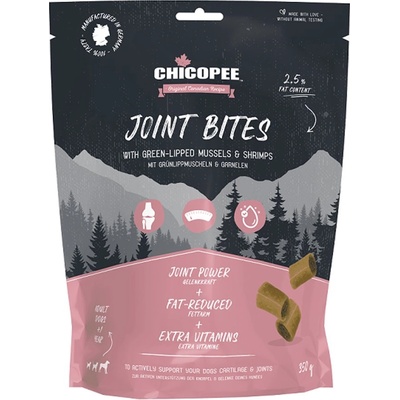 Chicopee Joint Bites - Лакомство/ награди за кучета, вкусни хапки за стави със зеленоусти миди и скариди, 350 гр