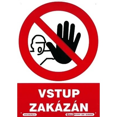 Tabulka Vstup zakázán!