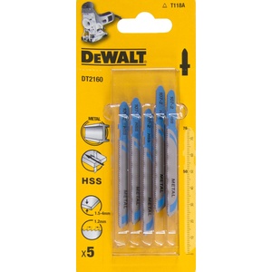 DEWALT HSS нож за трион, за тънък метал, 76 мм (5 бр. ) DT2160 (DT2160)