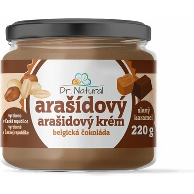 Dr. Natural Arašidový krém s belgickou čokoládou a slaným karamelom 220 g