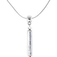 Lampglas Křišťálový ice queen s ryzím stříbrem v perle NPR3
