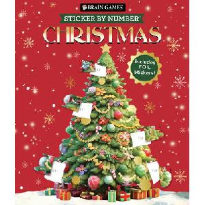 Brain Games - Sticker by Number: Christmas (24 Images to Sticker - Watercolor Tree Cover) | New Seasons, Brain Games (ISBN: 9781639389162)