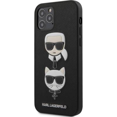 KARL LAGERFELD Гръб Karl Lagerfeld Saffiano K and C Heads Case за iPhone 12/12 Pro 6.1 - Черен
