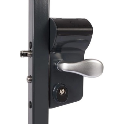 LOCINOX VINCI 7016 - komplet zámkovej krabice s kódovým zámkom, pre profil 80 až 100 mm, pre krídlové bránky, antracit LMKQ8080V2L_7016