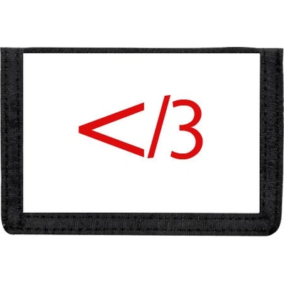 Peněženka na suchý zip Love html