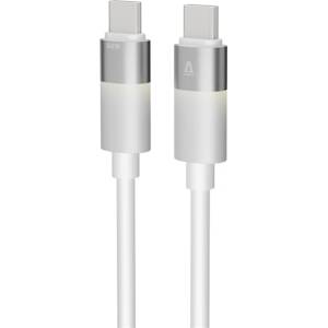 AVAX Кабел за зареждане USB-C - USB-C, 60W, 1 m, AVAX "CB316 Glowy", бял AVAX_CB316 (AVAX CB316)