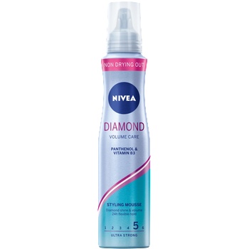 Nivea HCS Пяна за коса за блясък и обем Diamond Volume Care Продукт за коса без отмиване дамски 150ml
