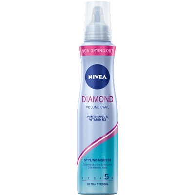 Nivea HCS Пяна за коса за блясък и обем Diamond Volume Care Продукт за коса без отмиване дамски 150ml