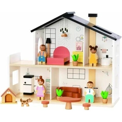 Tooky Toy: Patrový dřevěný domeček pro panenky