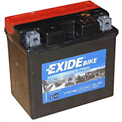 Мото акумулатор EXIDE YTZ7-BS - 12V, 6Ah, AGM, сухо зареден (с електролит) (YTZ7-BS)