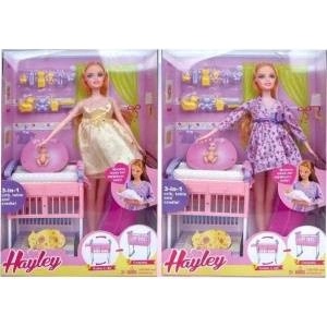 Pro Kids Pregnant doll + crib and accessories