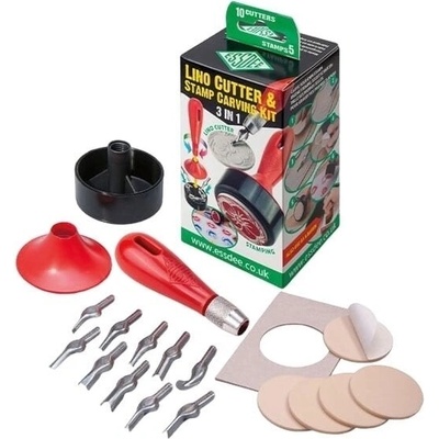 ESSDEE 3 In 1 Lino Cutter & Stamp Carving Kit Комплект за графични техники (L10B5D)