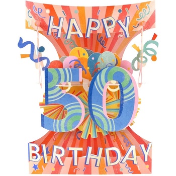 Santoro 3D картичка Santoro Swing - Happy 50 Birthday (SC237)