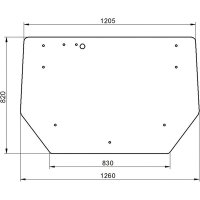 Sklo zadní /madlo 800mm Zetor 16369262