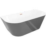 Mexen Oval Slim самостоятелна вана близо до стената 170 x 80 см, бяла/сива, (52661708062-65)