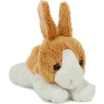 Králík ležící plyš 11xhnědo-bílý 0m+ 15 cm
